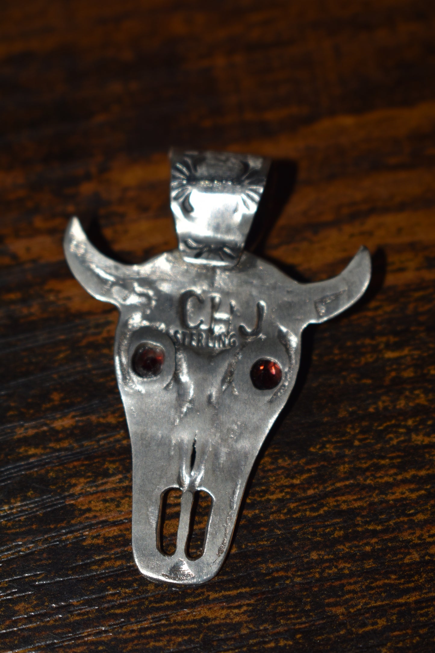 Sterling silver bull pendant