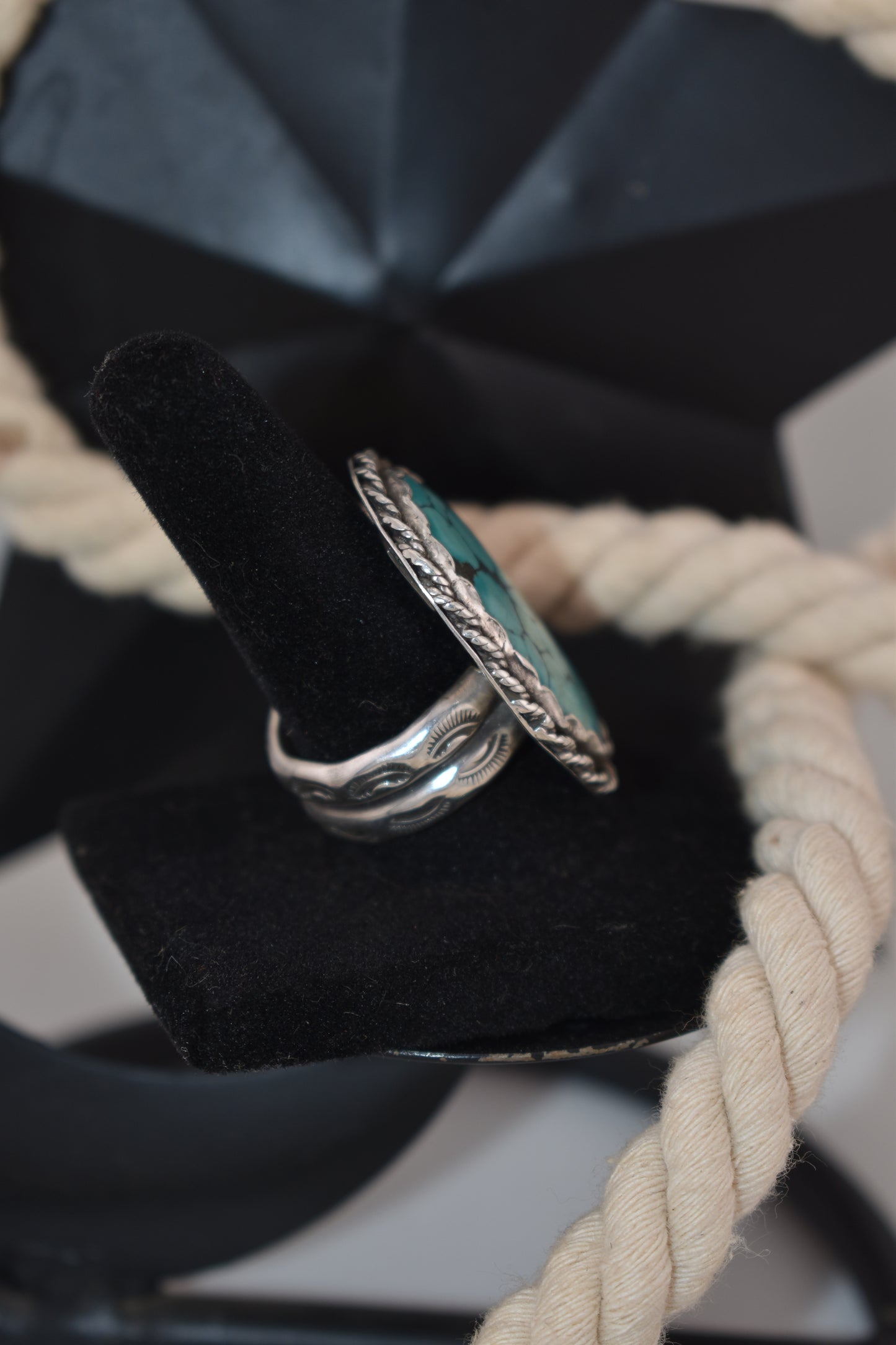 Sterling silver Tibetan turquoise ring