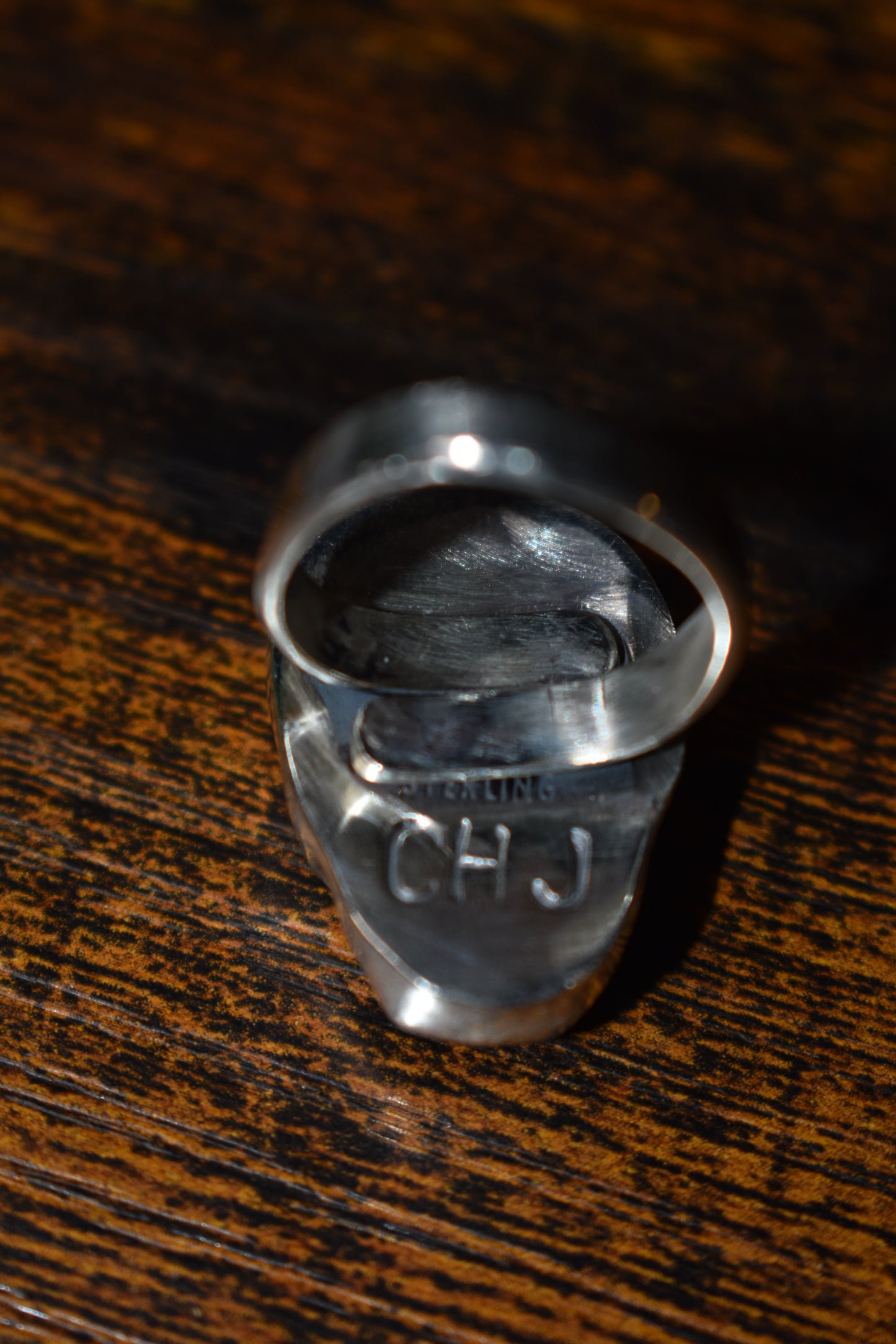 Labradorite skull ring