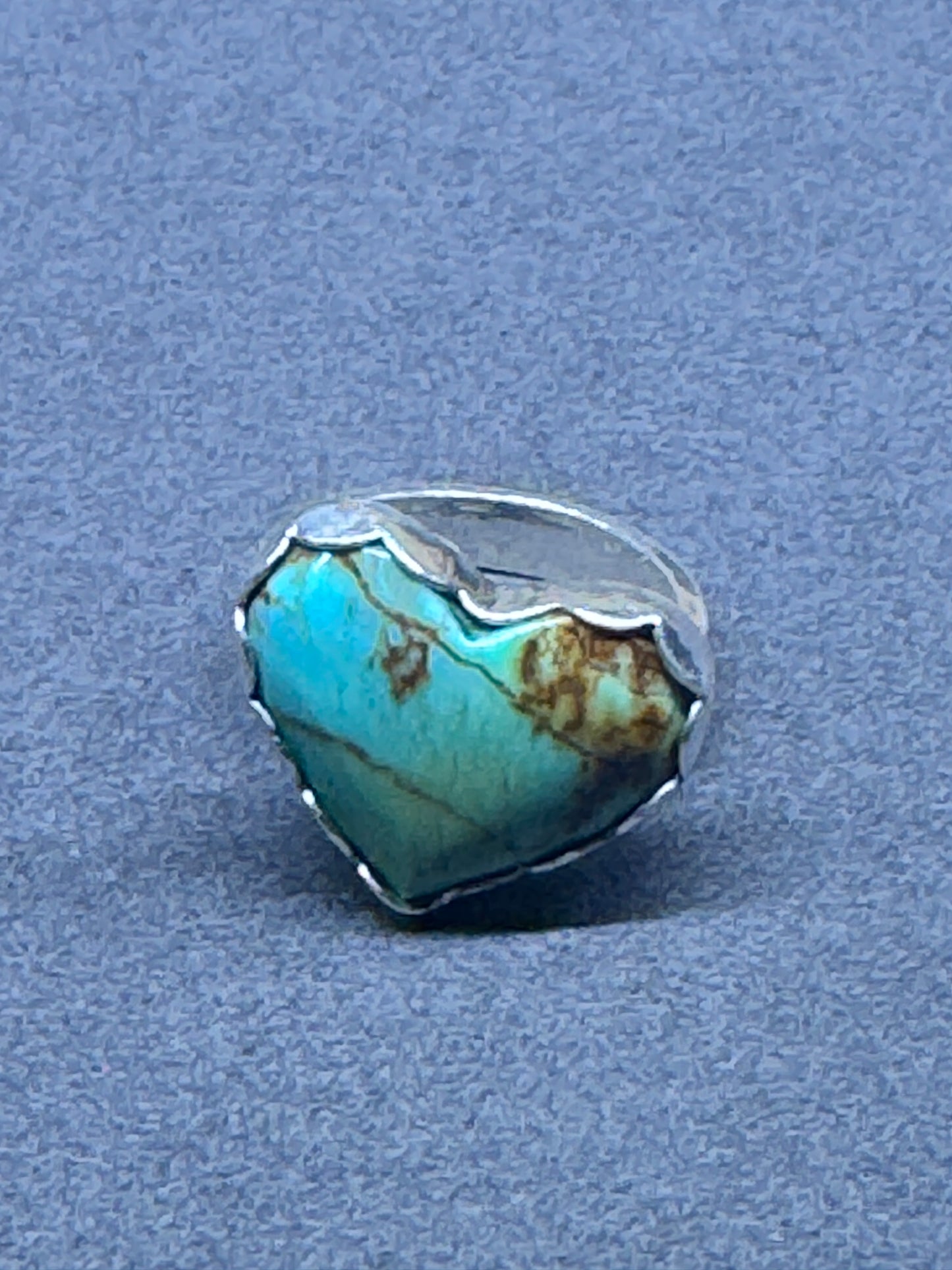 Kingman Turquoise heart ring