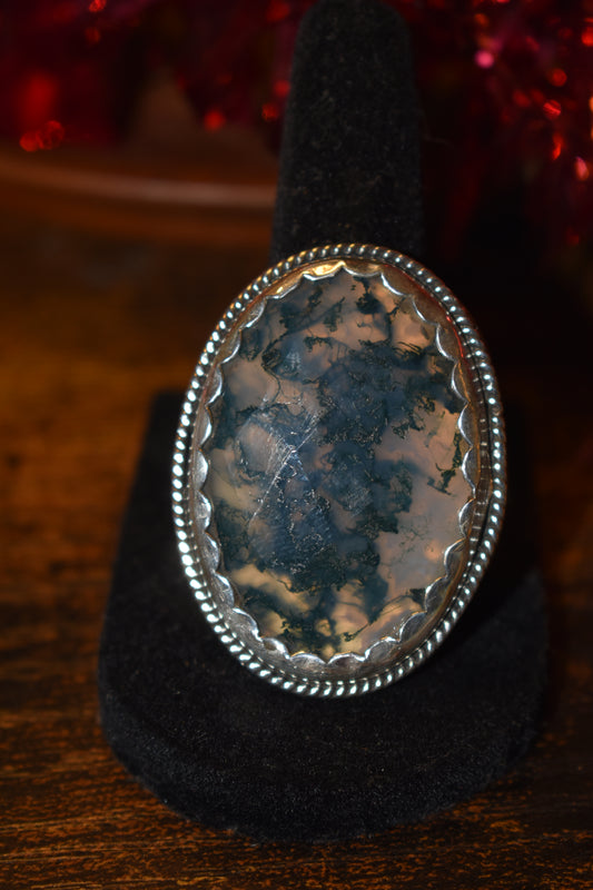 Moss Agate Ring