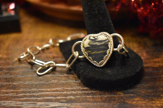White Buffalo heart bracelet