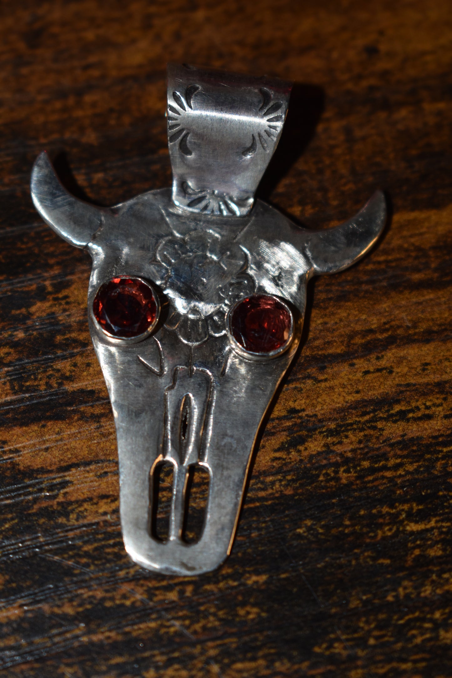 Sterling silver bull pendant