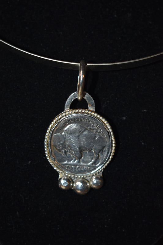 Buffalo nickel pendant