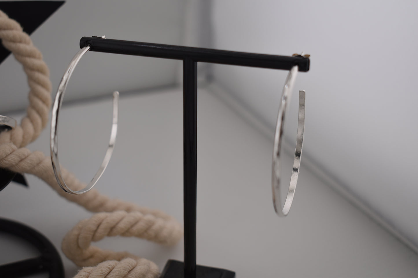 Big sterling silver hoops