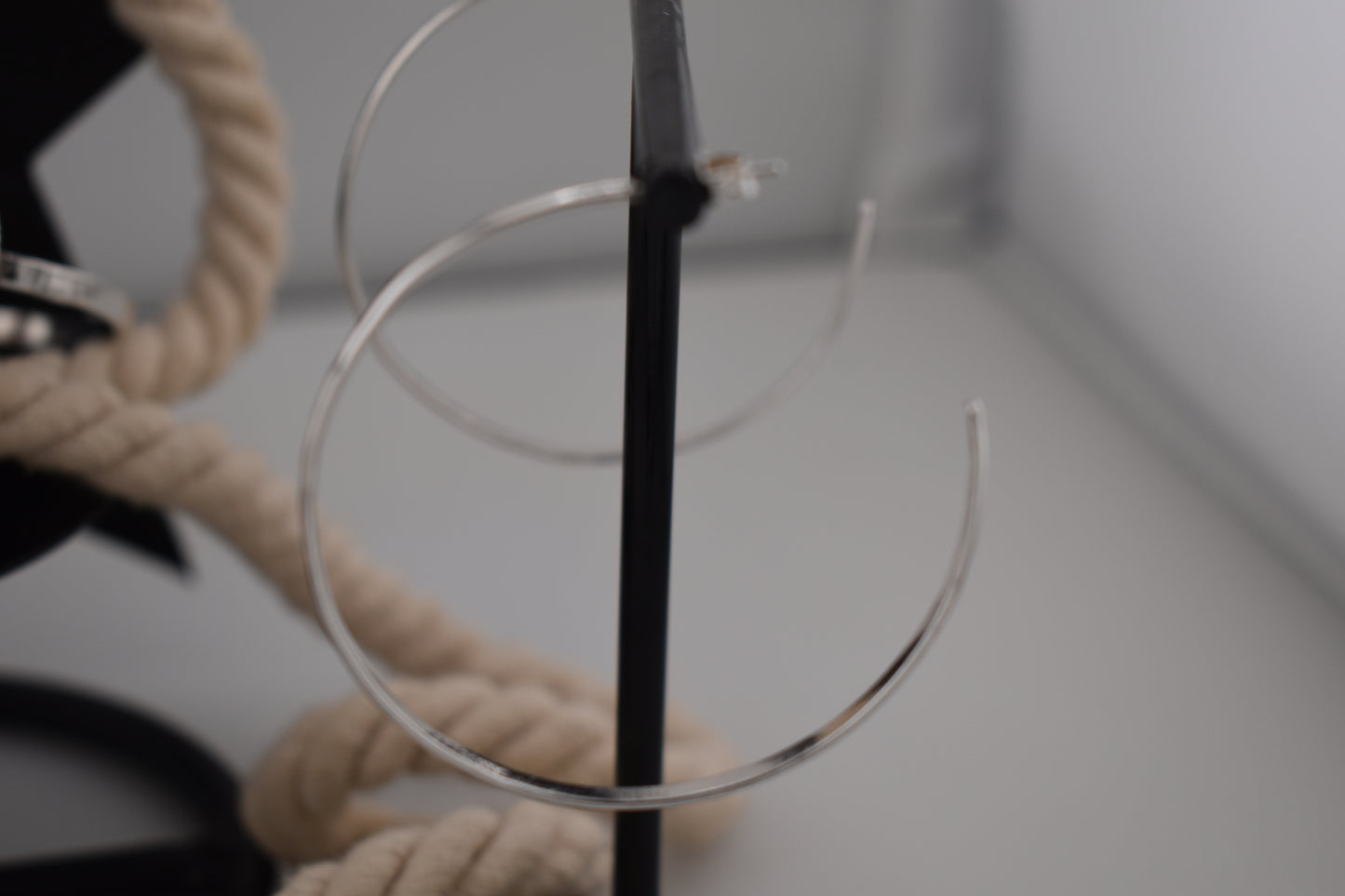 Big sterling silver hoops