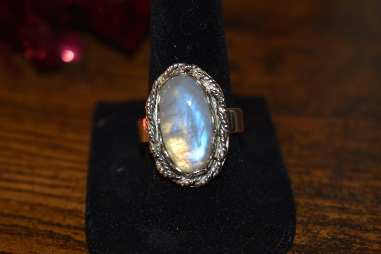 Oblong Moonstone Ring