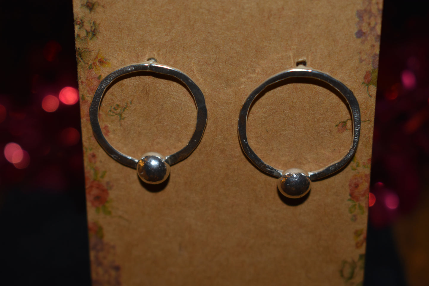 round hoops stud earrings