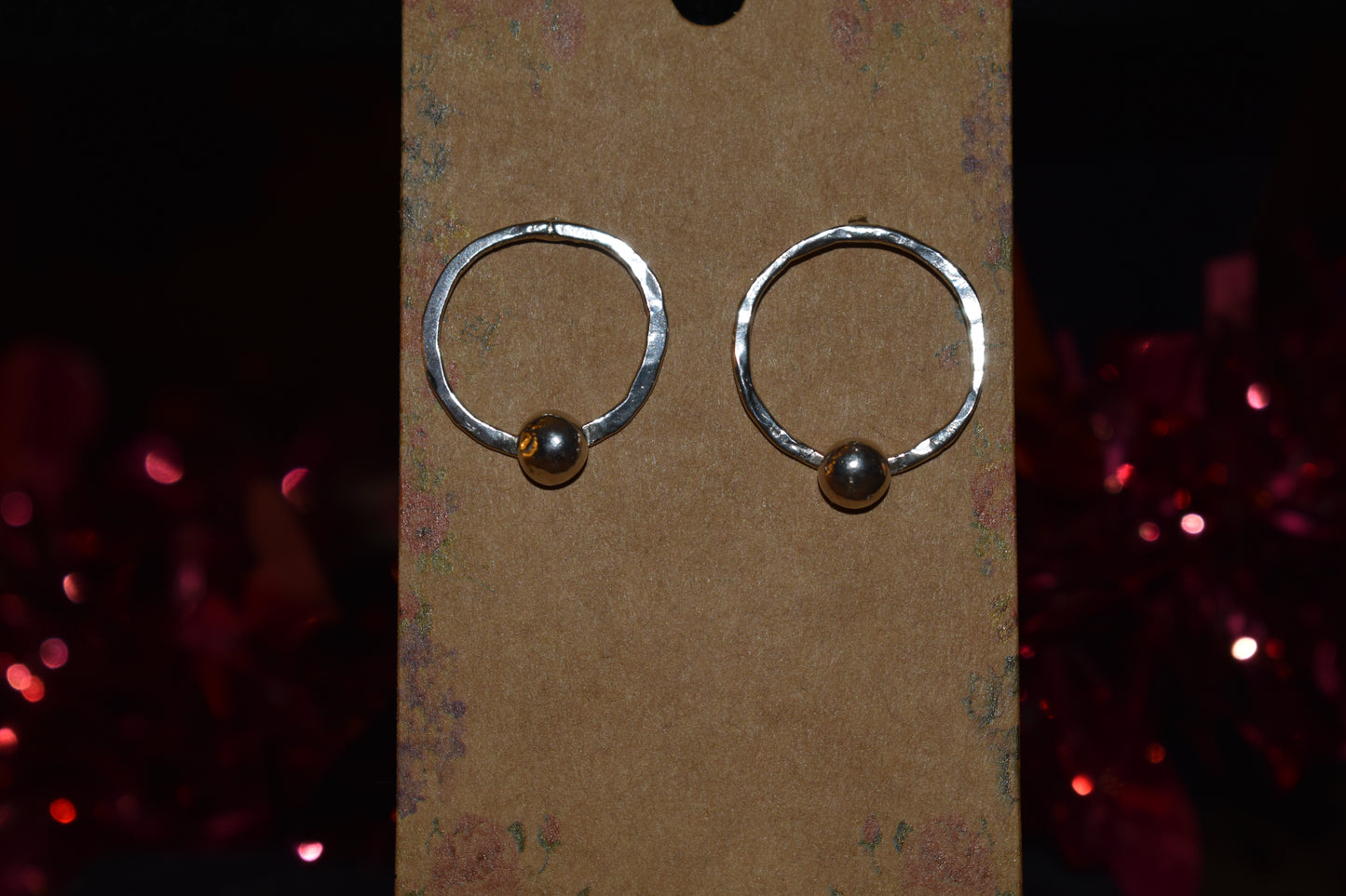 round hoops stud earrings