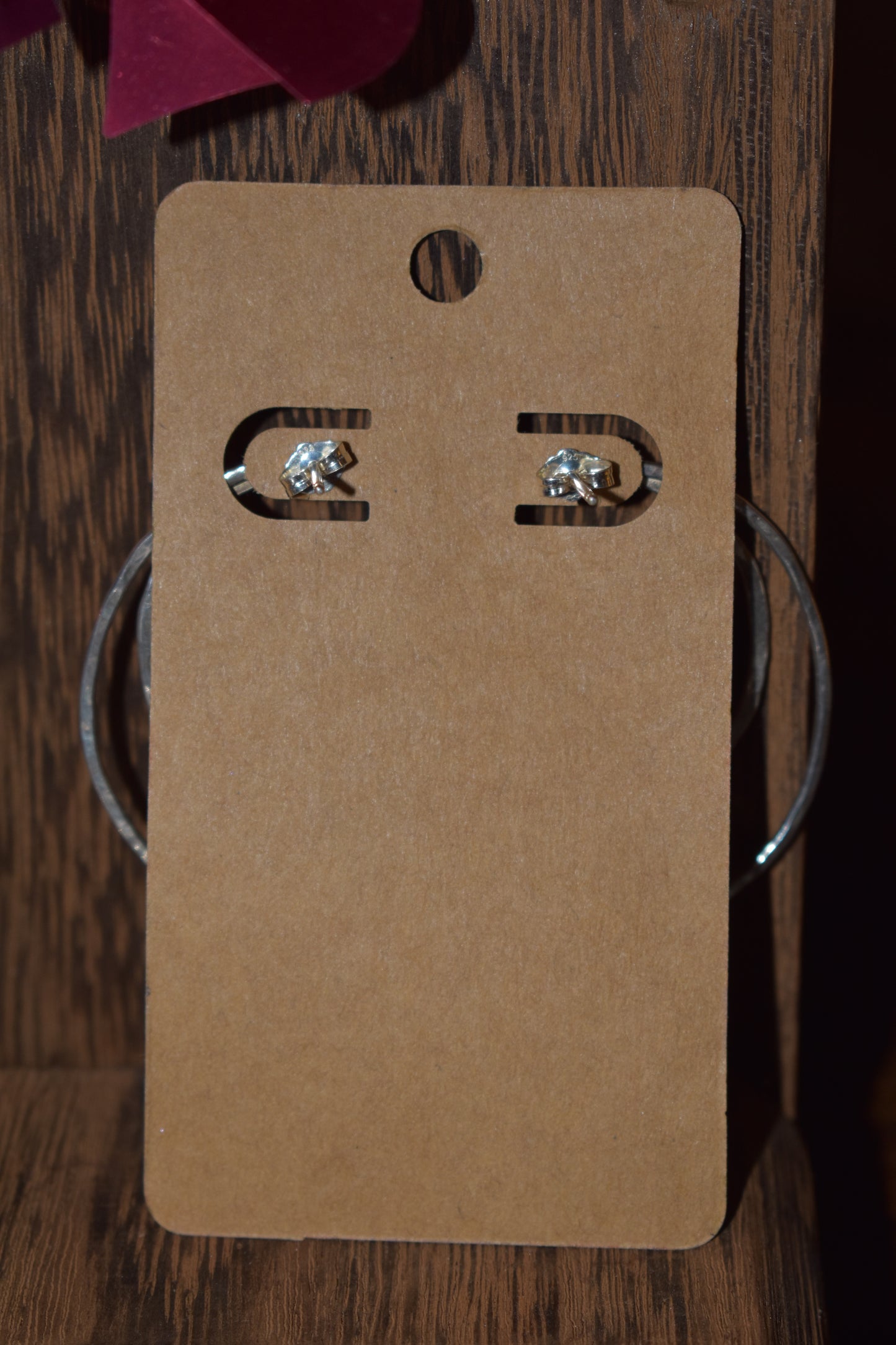 Sterling silver hoops with turquoise