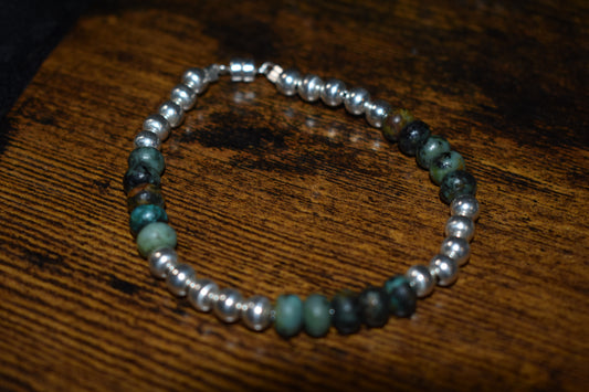 Sterling silver beaded bracelet