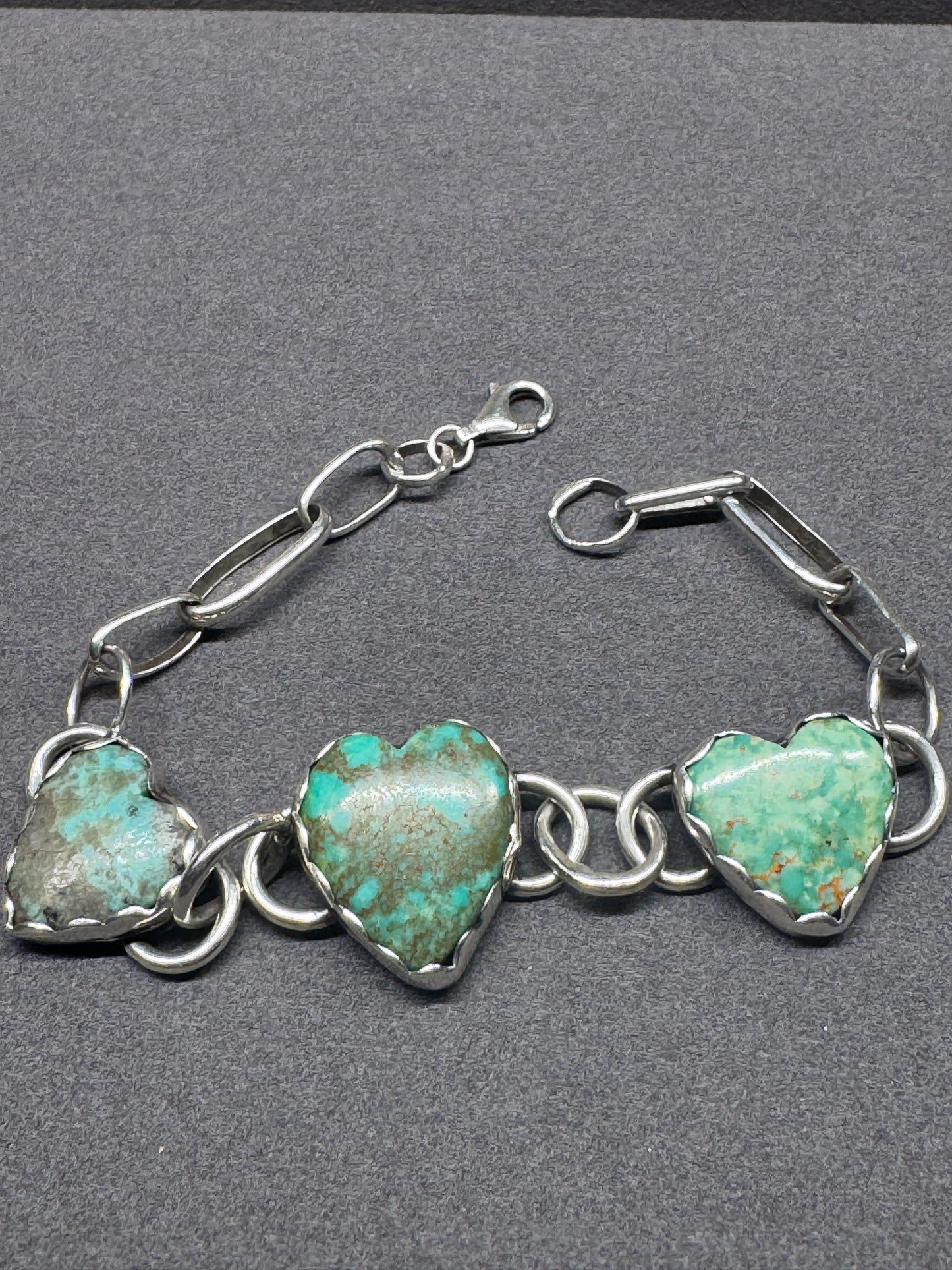 Turquoise heart bracelet